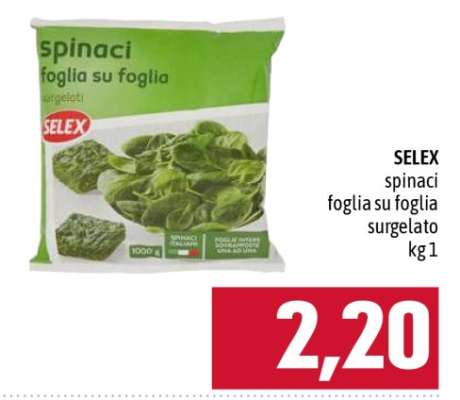 SELEX spinaci foglia su foglia surgelato