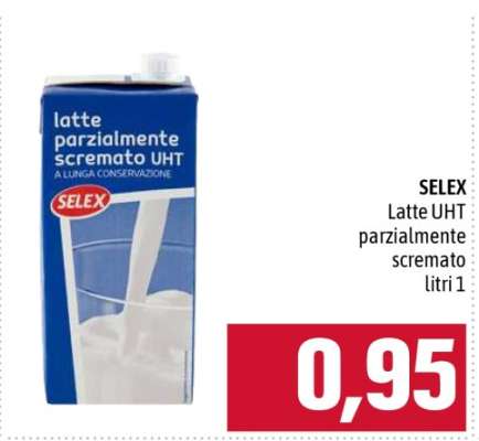 SELEX Latte UHT parzialmente scremato litri 1