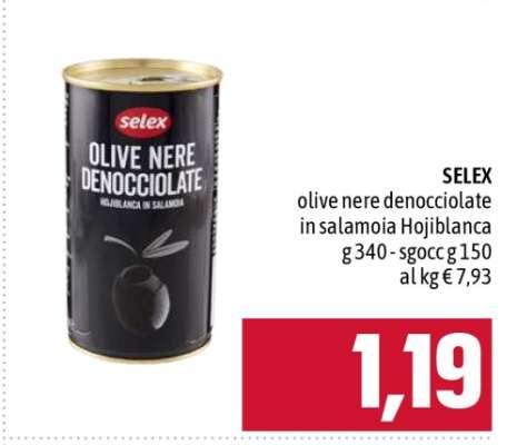 SELEX olive nere denocciolate