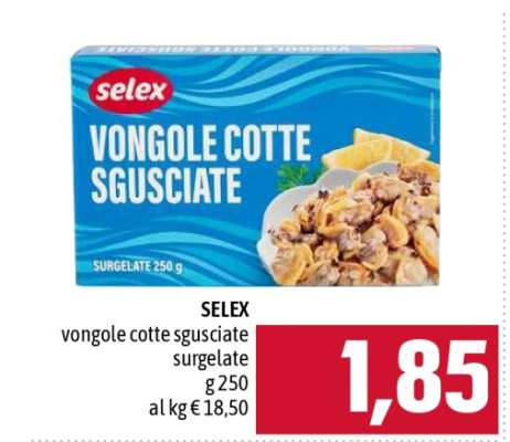 SELEX vongole cotte sgusciate surgelate