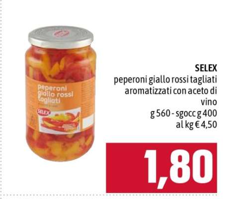 SELEX peperoni giallo rossi tagliati