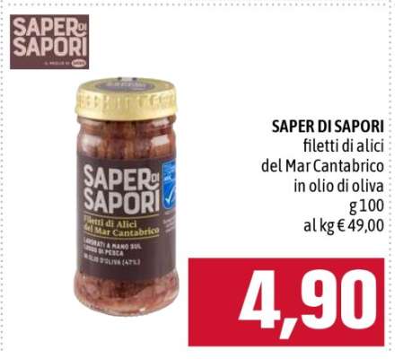 SAPER DI SAPORI filetti di alici del Mar Cantabrico