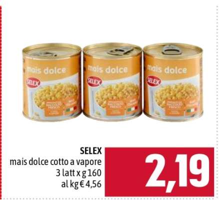 SELEX mais dolce cotto a vapore