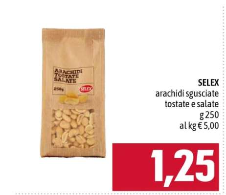 SELEX Arachidi Sgusciate Tostate e Salate