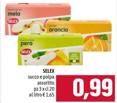 SELEX succo e polpa assortito
