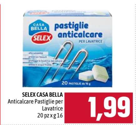 SELEX CASA BELLA Anticalcare Pastiglie per Lavatrice