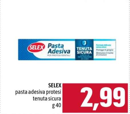 SELEX pasta adesiva protesi tenuta sicura