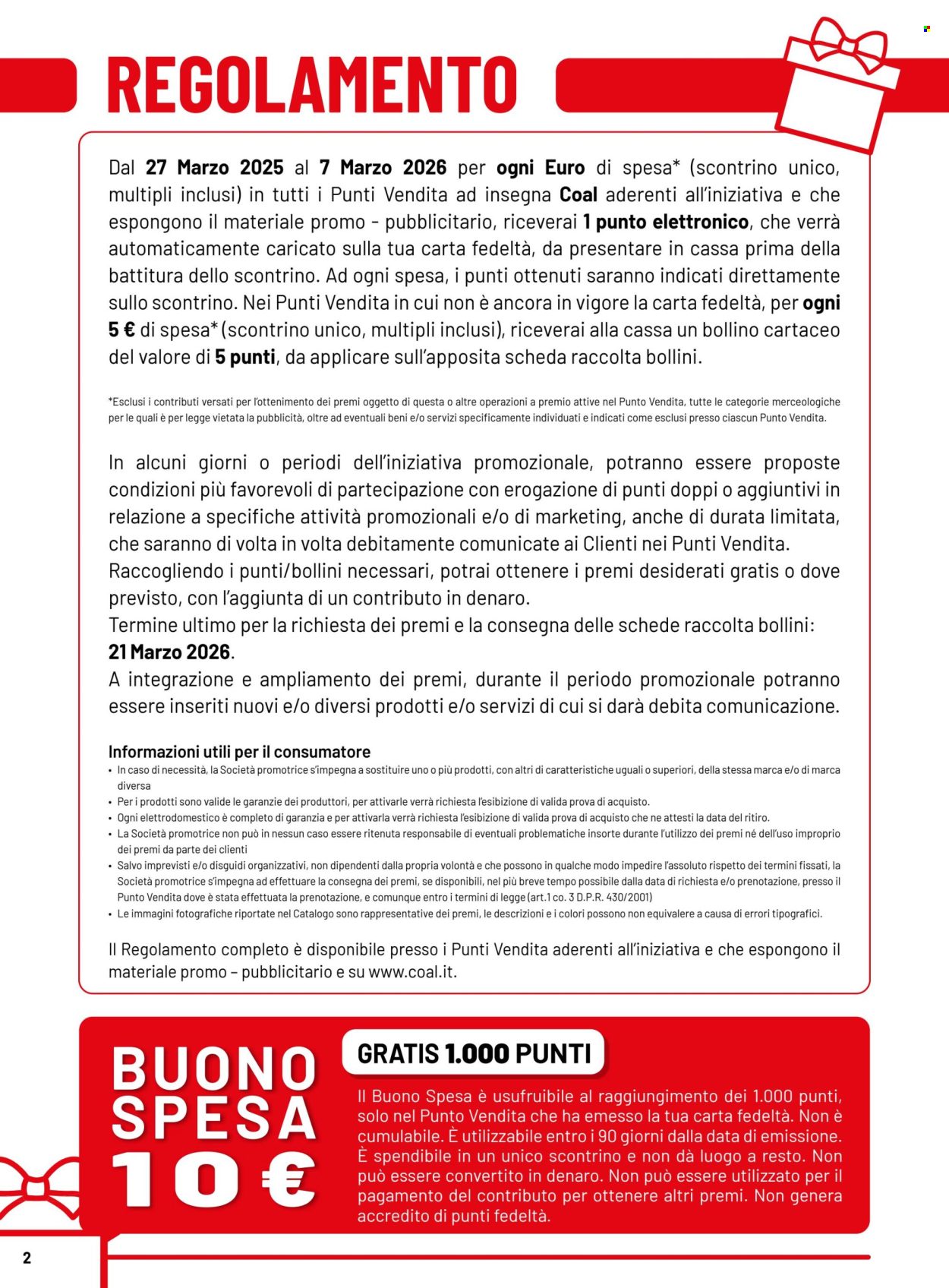 Volantino COAL - 27/3/2025 - 7/3/2026. Pagina 1