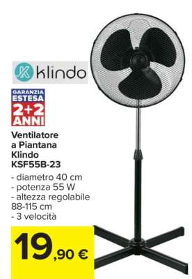 Ventilatore a Piantana Klindo KSF55B-23