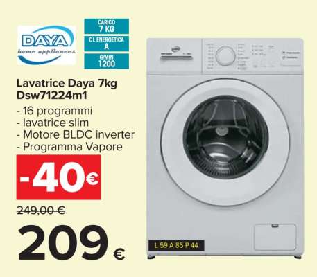 Lavatrice Daya 7kg Dsw71224m1