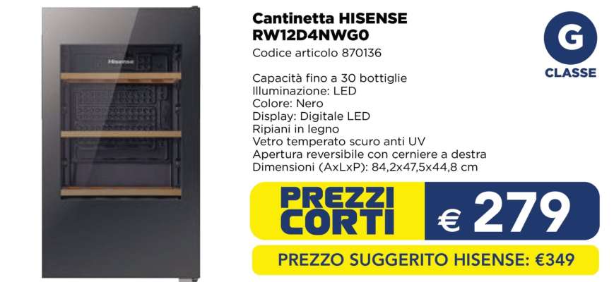 Cantinetta HISENSE RW12D4NWG0