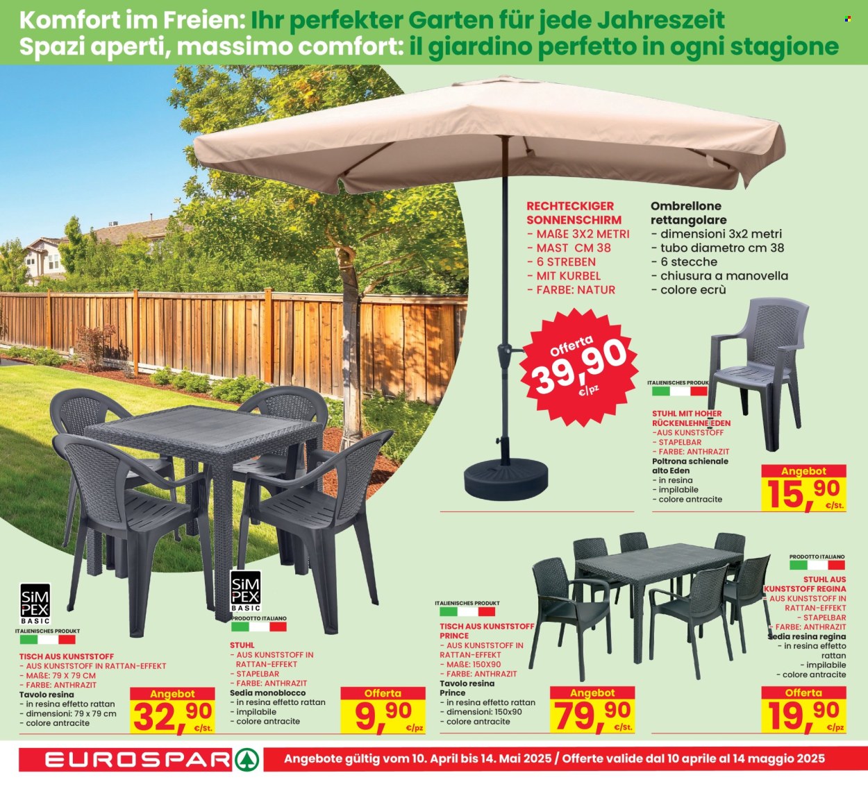 Volantino Eurospar - 10/4/2025 - 14/5/2025. Pagina 1
