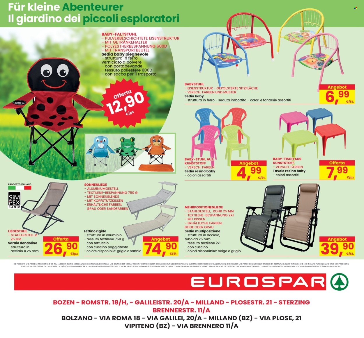 Volantino Eurospar - 10/4/2025 - 14/5/2025. Pagina 1