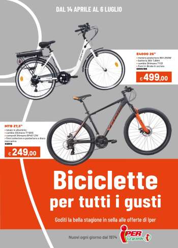 Volantino Iper, La grande i - 14/4/2025 - 6/7/2025.