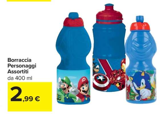 Borraccia Personaggi Assortiti