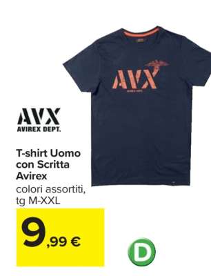 T-shirt Uomo con Scritta Avirex