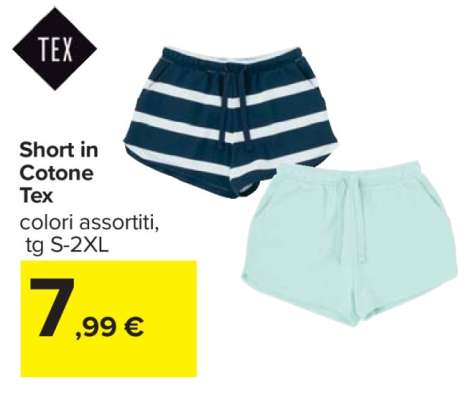 Short in Cotone Tex