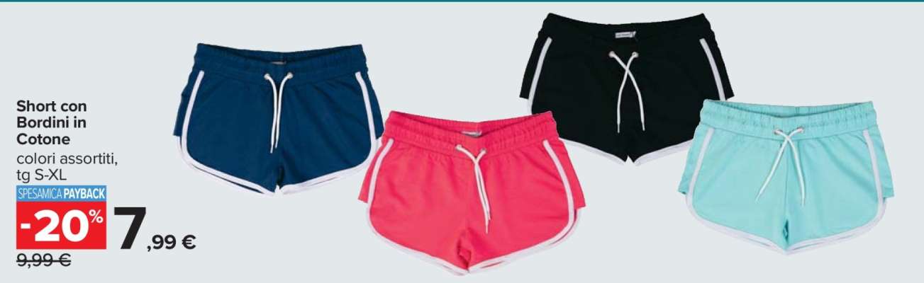 Short con Bordini in Cotone