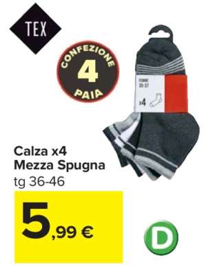 Calza x4 Mezza Spugna