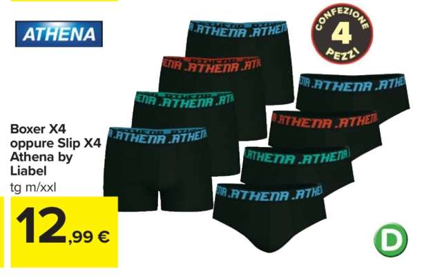 Boxer X4 oppure Slip X4 Athena by Liabel