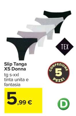 Slip Tanga X5 Donna