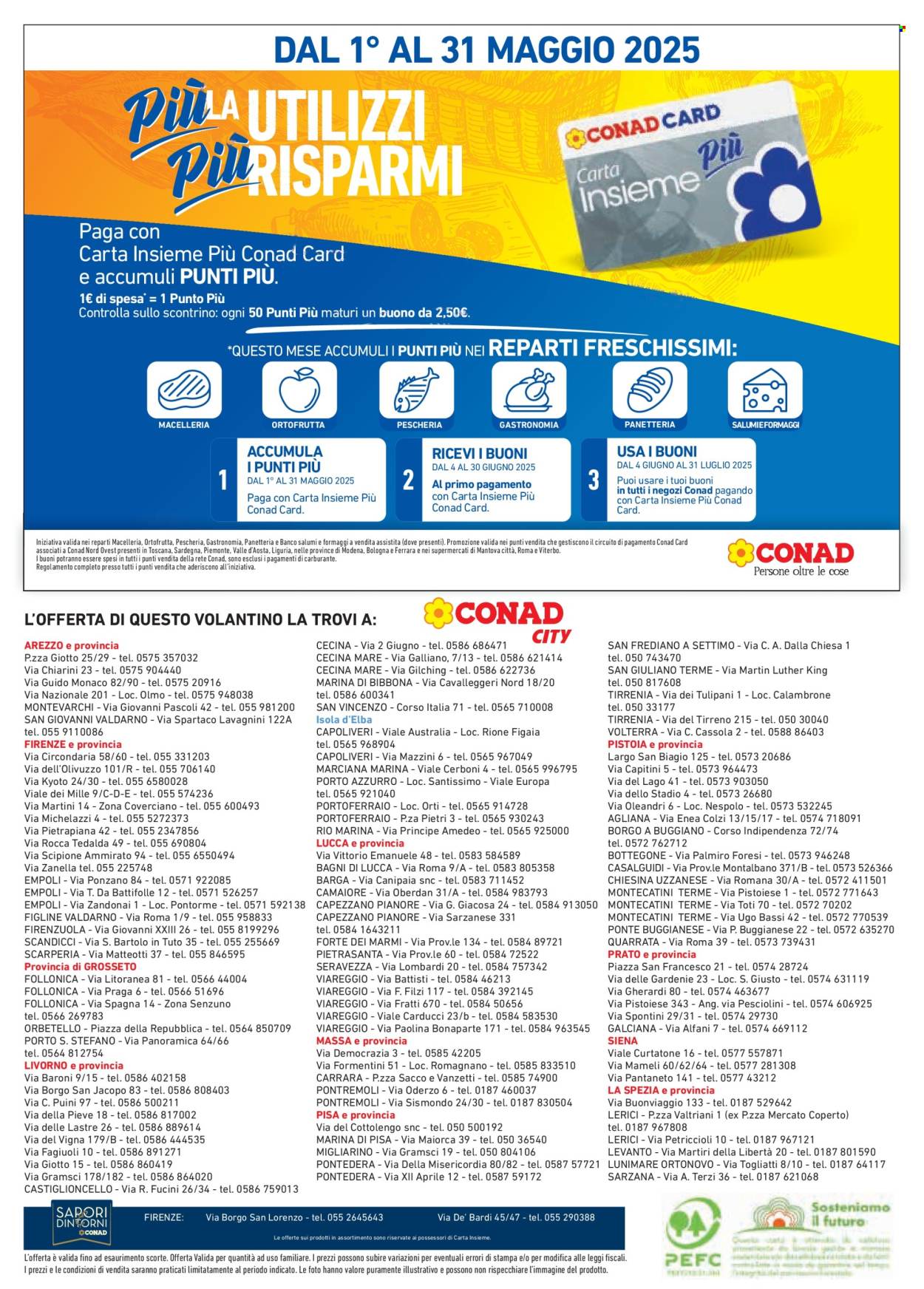 Volantino Conad - 23/4/2025 - 21/5/2025. Pagina 1