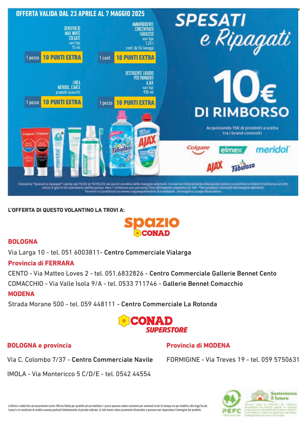 Volantino Conad - 23/4/2025 - 21/5/2025. Pagina 1