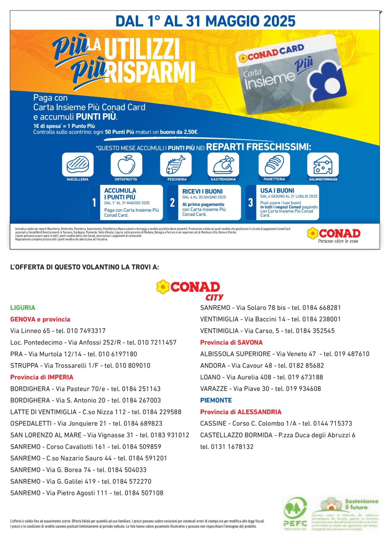 Volantino Conad - 23/4/2025 - 21/5/2025. Pagina 1