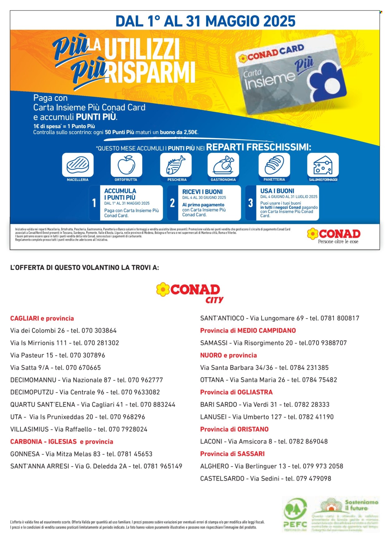 Volantino Conad - 23/4/2025 - 21/5/2025. Pagina 1