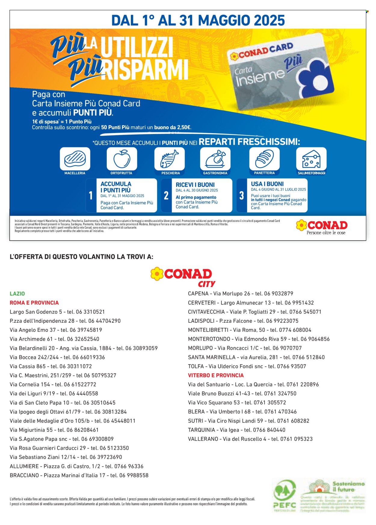 Volantino Conad - 23/4/2025 - 20/5/2025. Pagina 1
