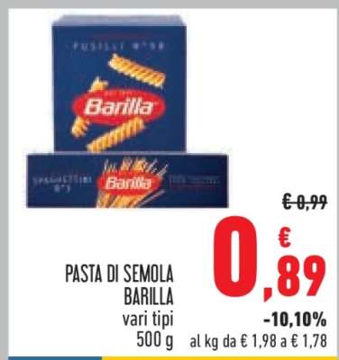 PASTA DI SEMOLA BARILLA