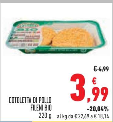 COTOLETTA DI POLLO FILENI BIO