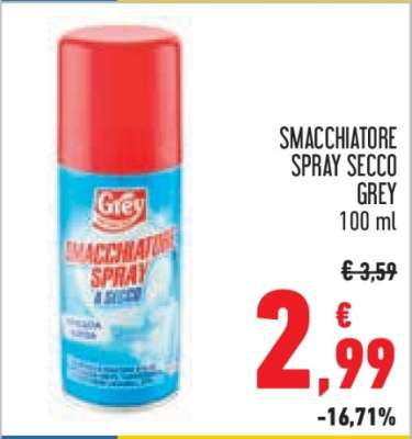 SMACCHIATORE SPRAY SECCO GREY