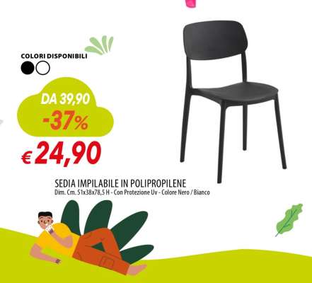 Sedia Impilabile in Polipropilene