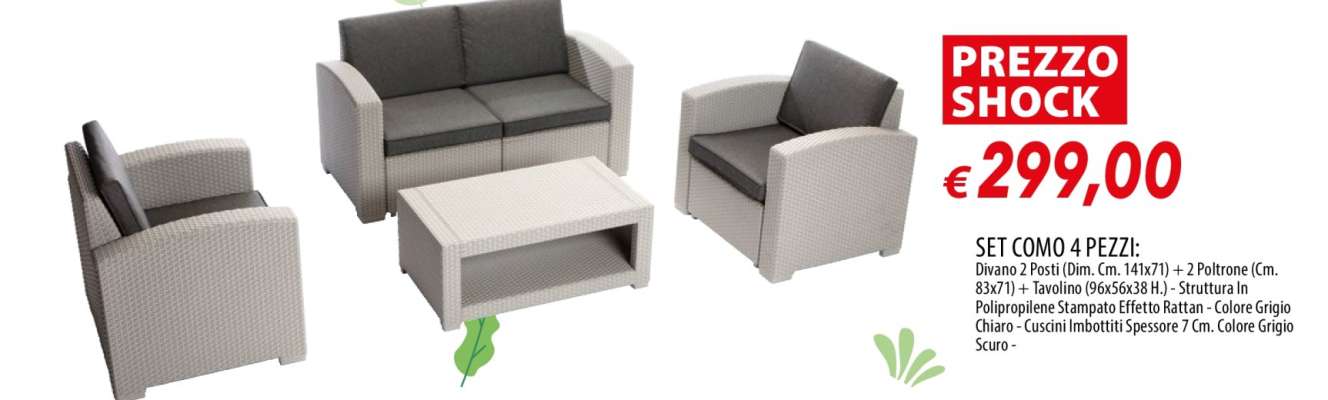 SET COMO 4 PEZZI