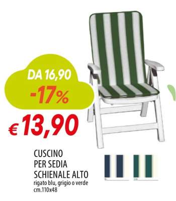 CUSCINO PER SEDIA SCHIENALE ALTO
