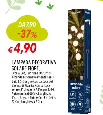 LAMPADA DECORATIVA SOLARE FIORE