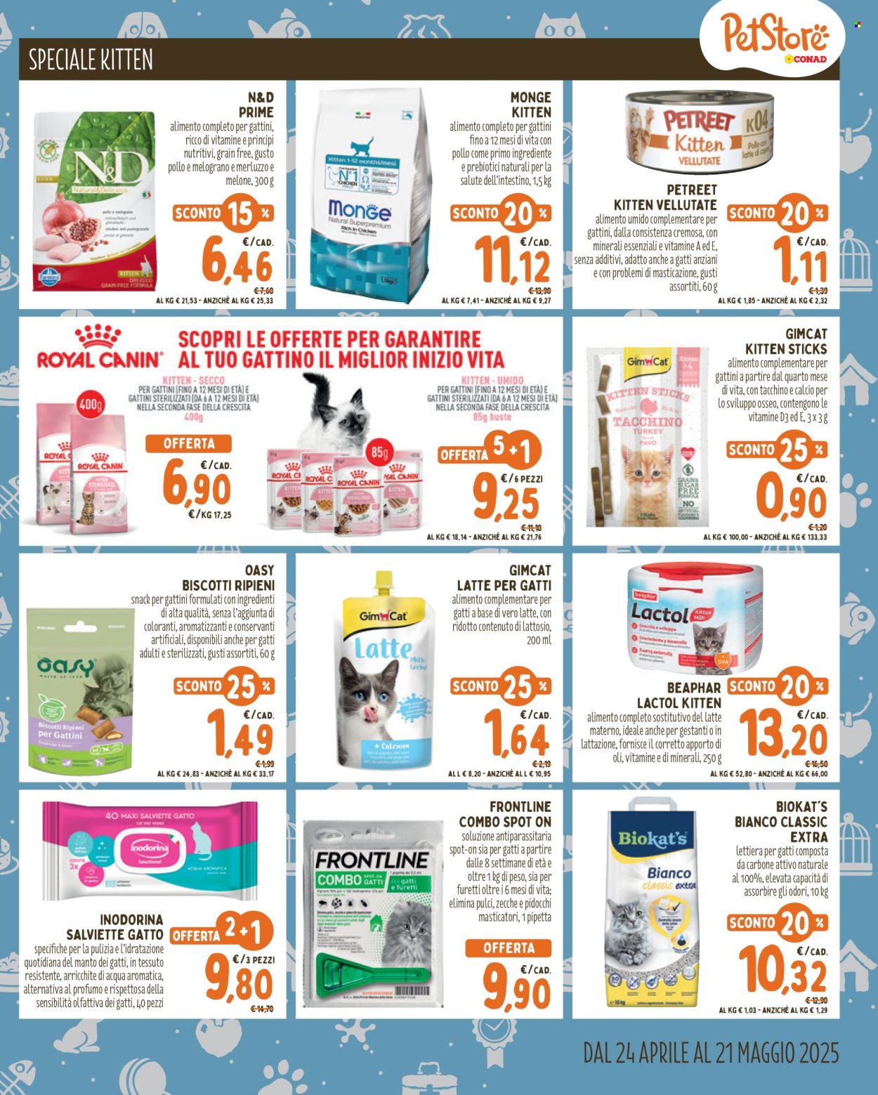 Volantino Pet Store Conad - 24/4/2025 - 21/5/2025. Pagina 1