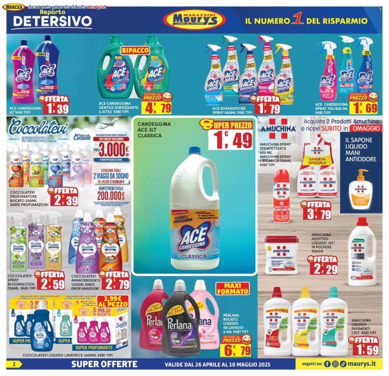 Volantino Maury's - 26/4/2025 - 10/5/2025. Pagina 1