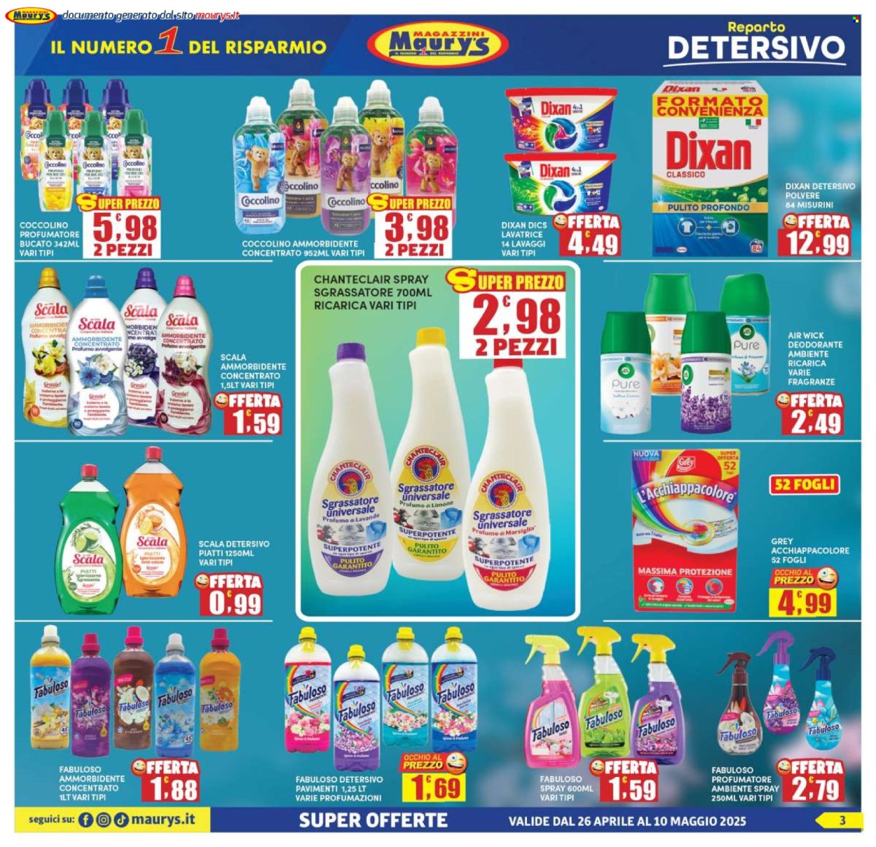 Volantino Maury's - 26/4/2025 - 10/5/2025. Pagina 1