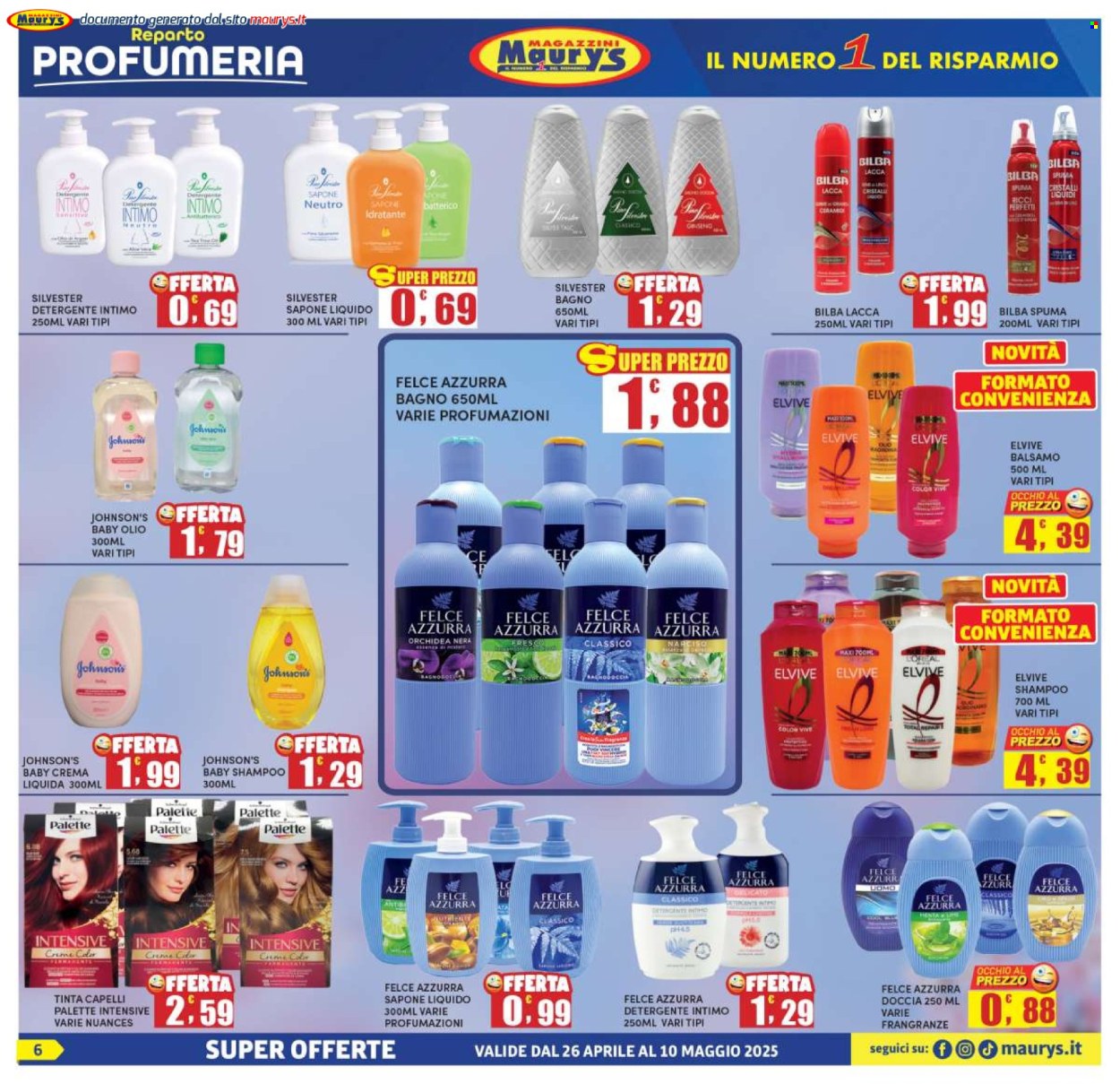 Volantino Maury's - 26/4/2025 - 10/5/2025. Pagina 1