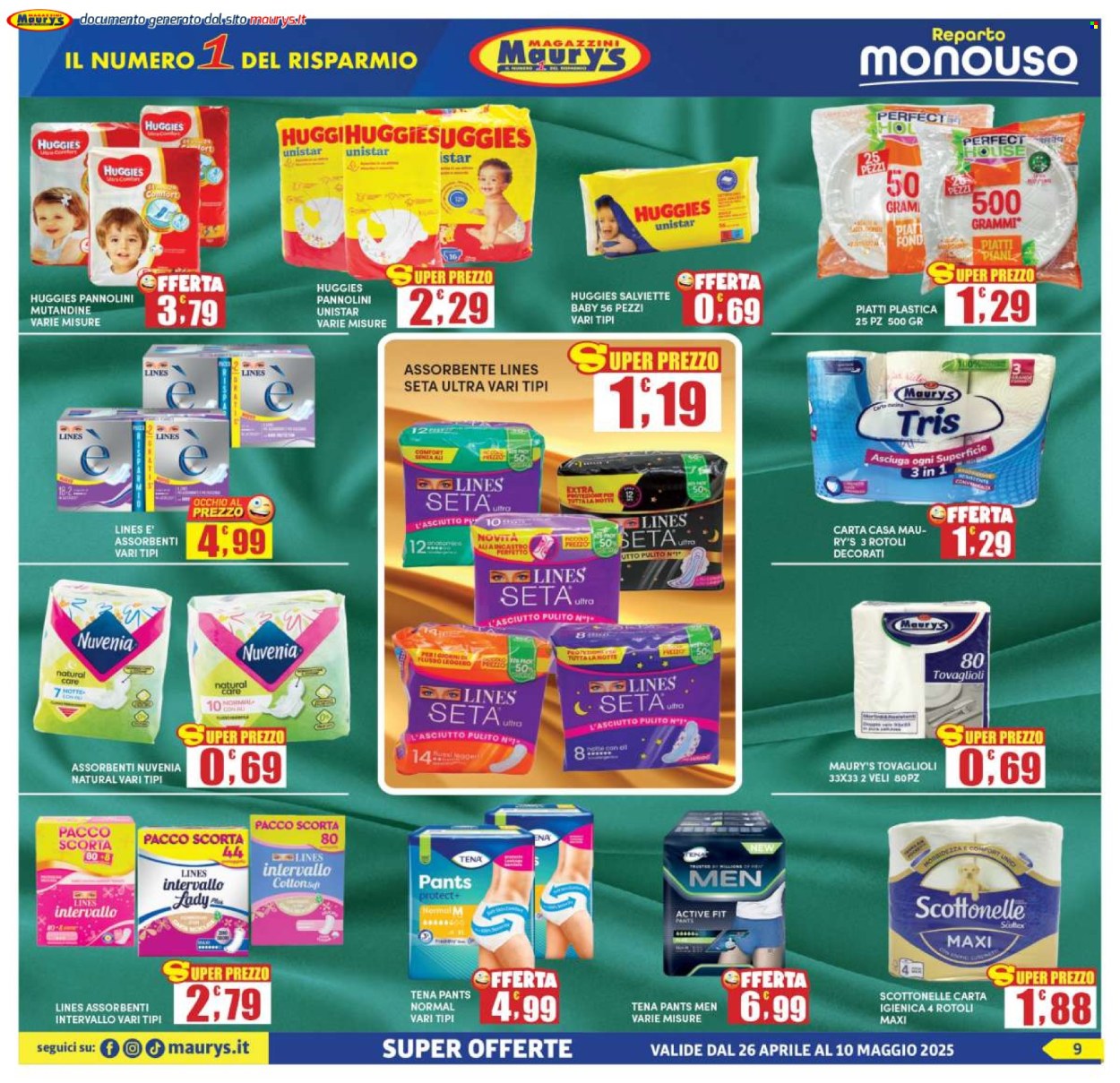 Volantino Maury's - 26/4/2025 - 10/5/2025. Pagina 1