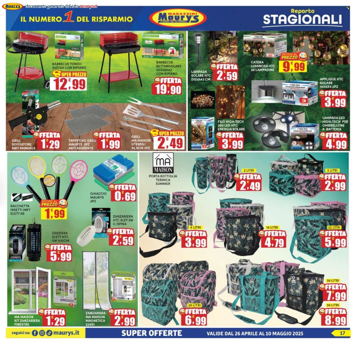 Volantino Maury's - 26/4/2025 - 10/5/2025. Pagina 1
