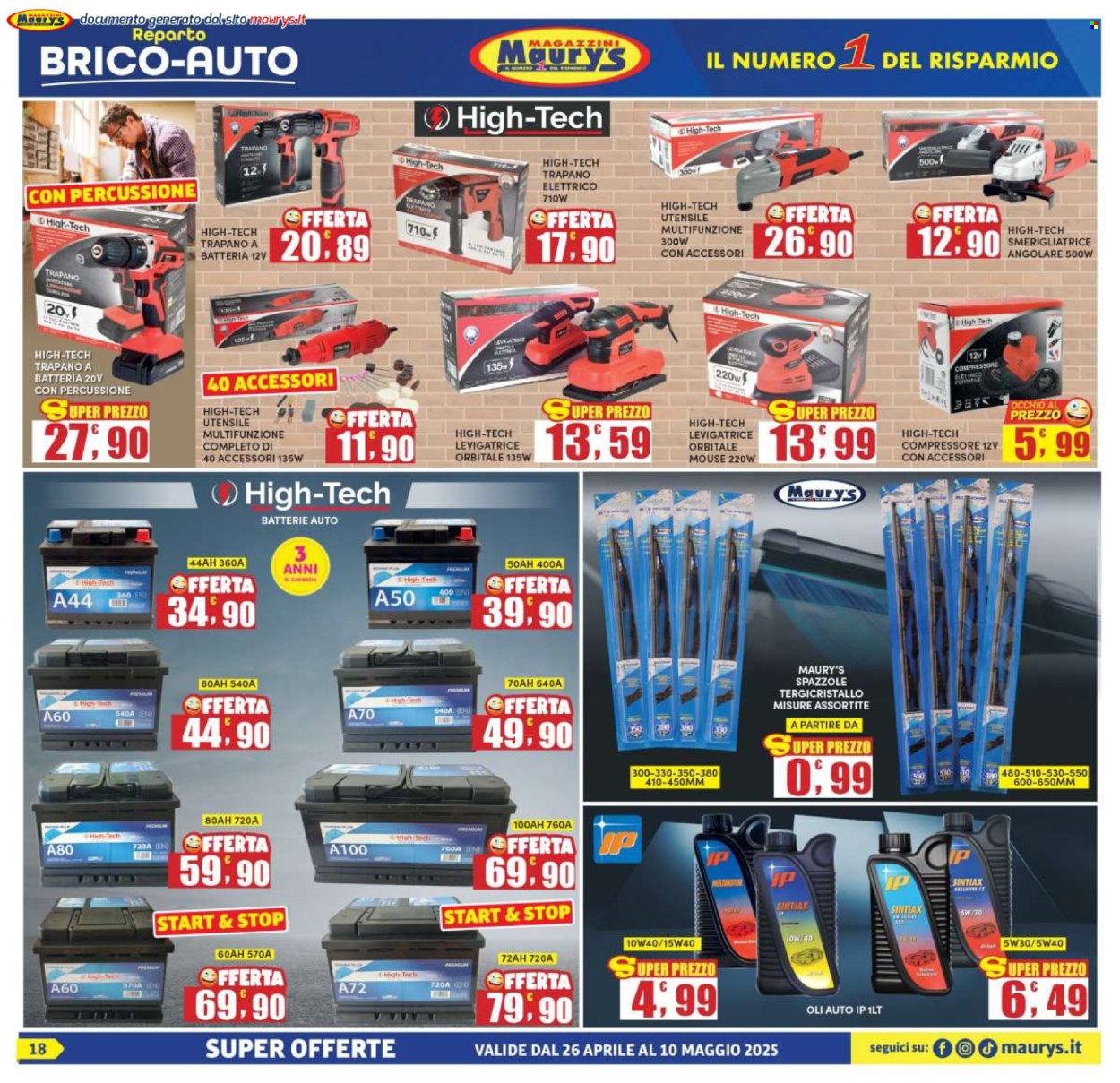 Volantino Maury's - 26/4/2025 - 10/5/2025. Pagina 1