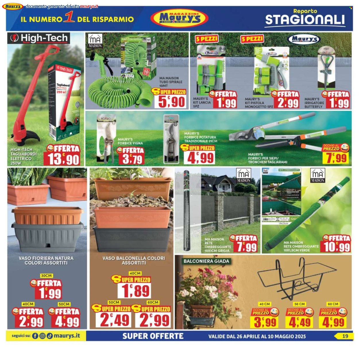 Volantino Maury's - 26/4/2025 - 10/5/2025. Pagina 1