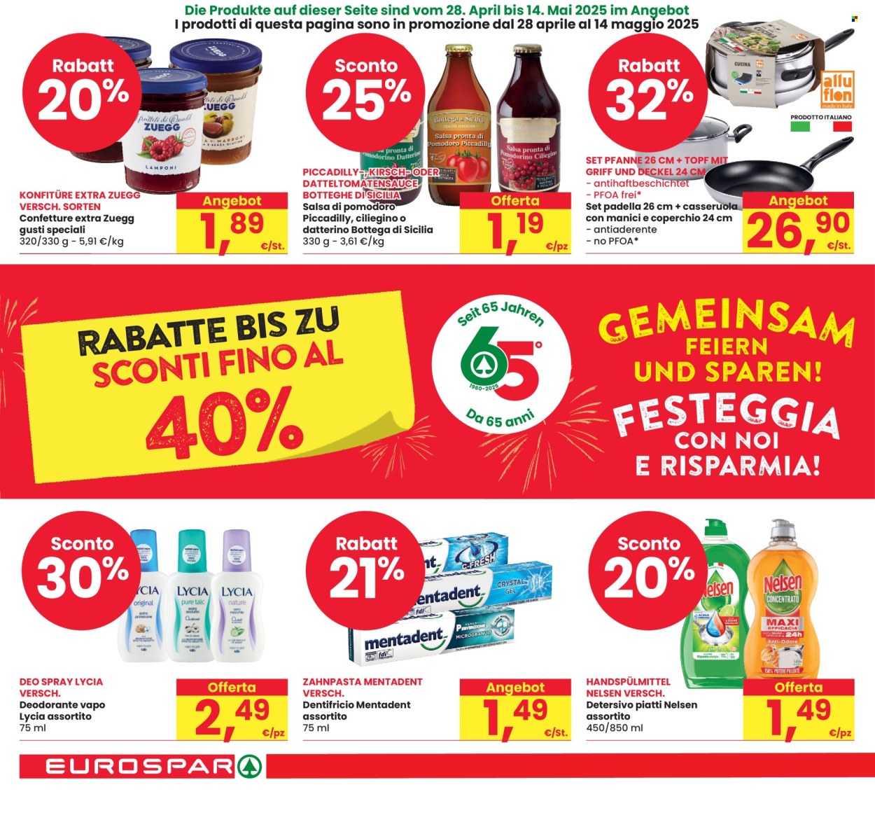 Volantino Eurospar - 28/4/2025 - 14/5/2025. Pagina 1