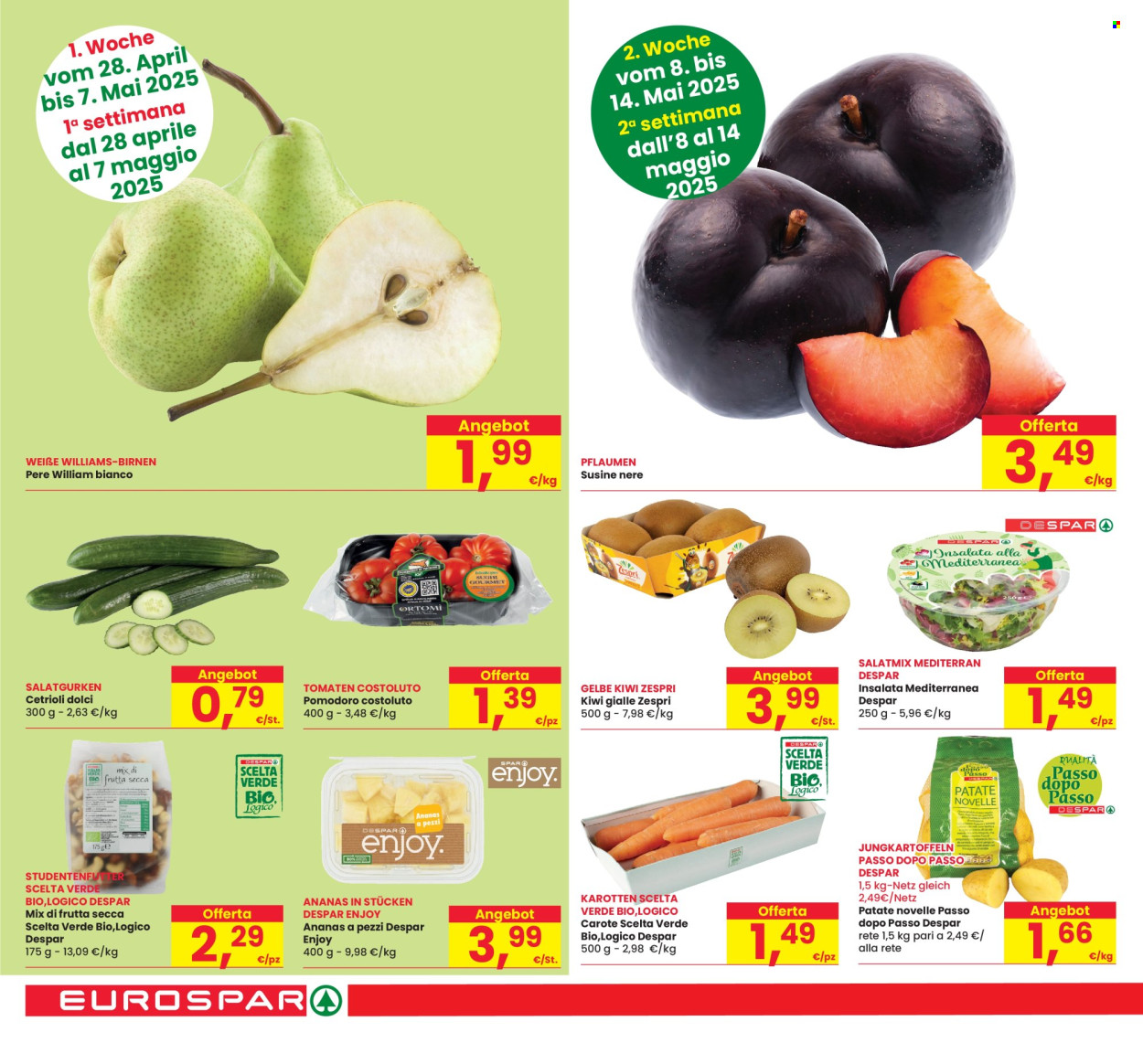 Volantino Eurospar - 28/4/2025 - 14/5/2025. Pagina 1