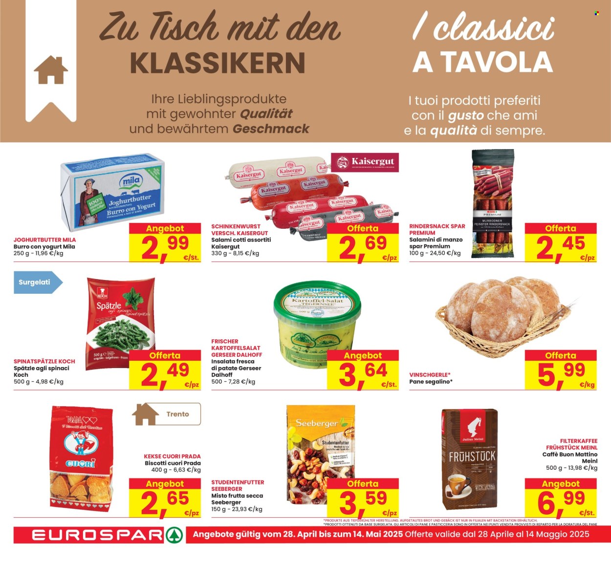 Volantino Eurospar - 28/4/2025 - 14/5/2025. Pagina 1
