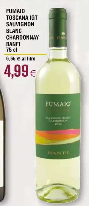 FUMAIO TOSCANA IGT SAUVIGNON BLANC CHARDONNAY BANFI 75 cl