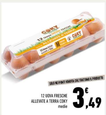 12 UOVA FRESCHE ALLEVATE A TERRA COKY